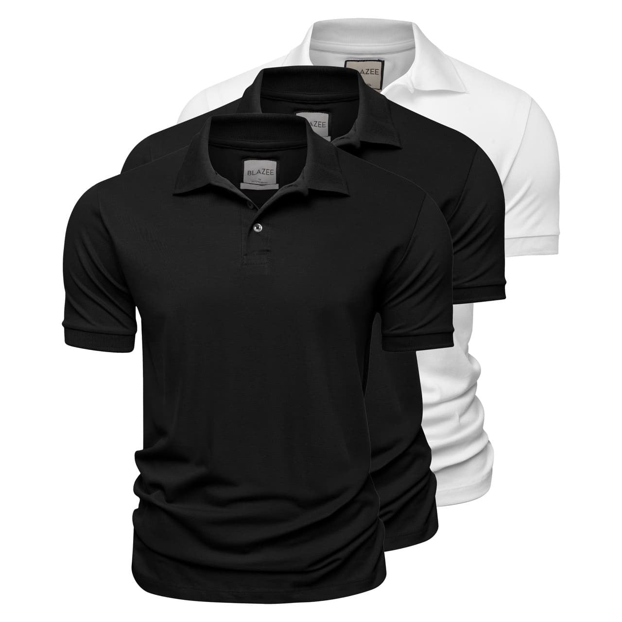 Kit 3 Polos Piquet Algodão Pima