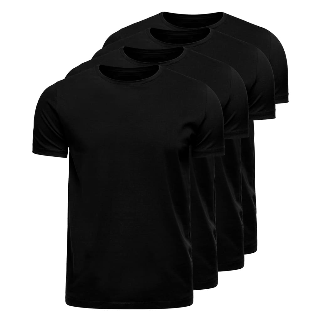 Kit 4 Camisetas Algodão Egípcio