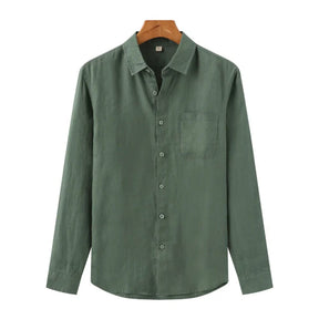 Camisa de Linho Manga Longa Old Money - Greece