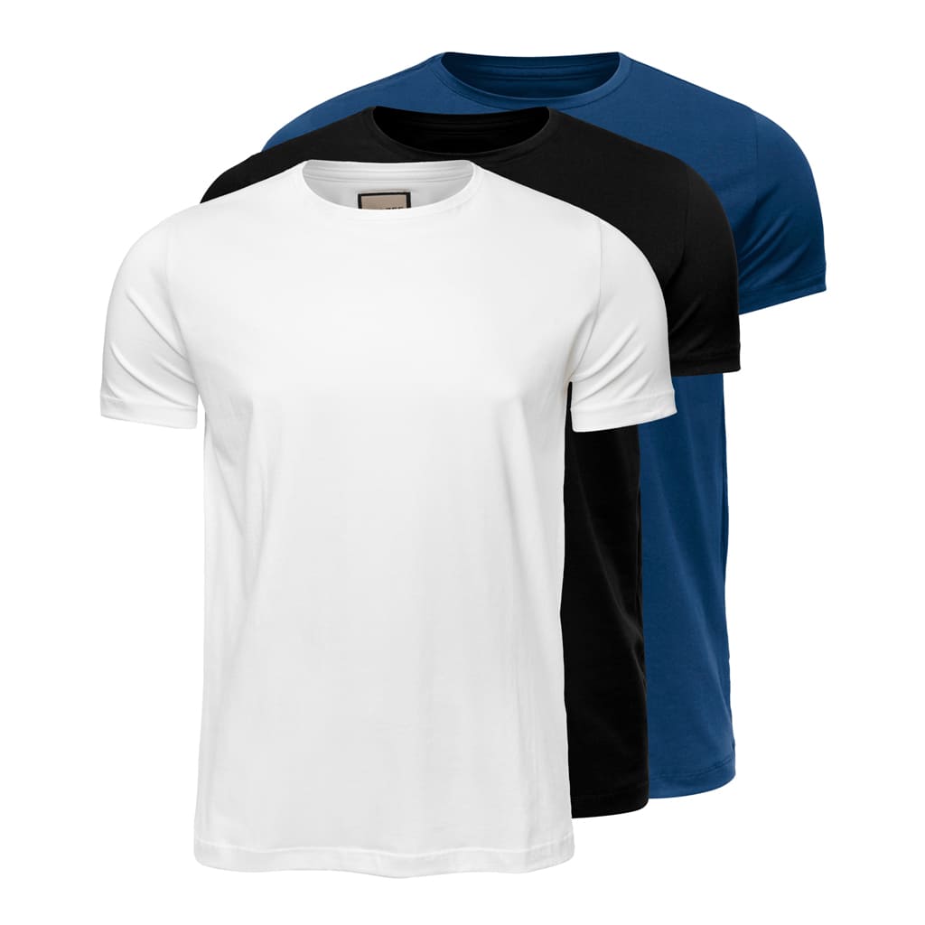Kit 3 Camisetas Algodão Egípcio